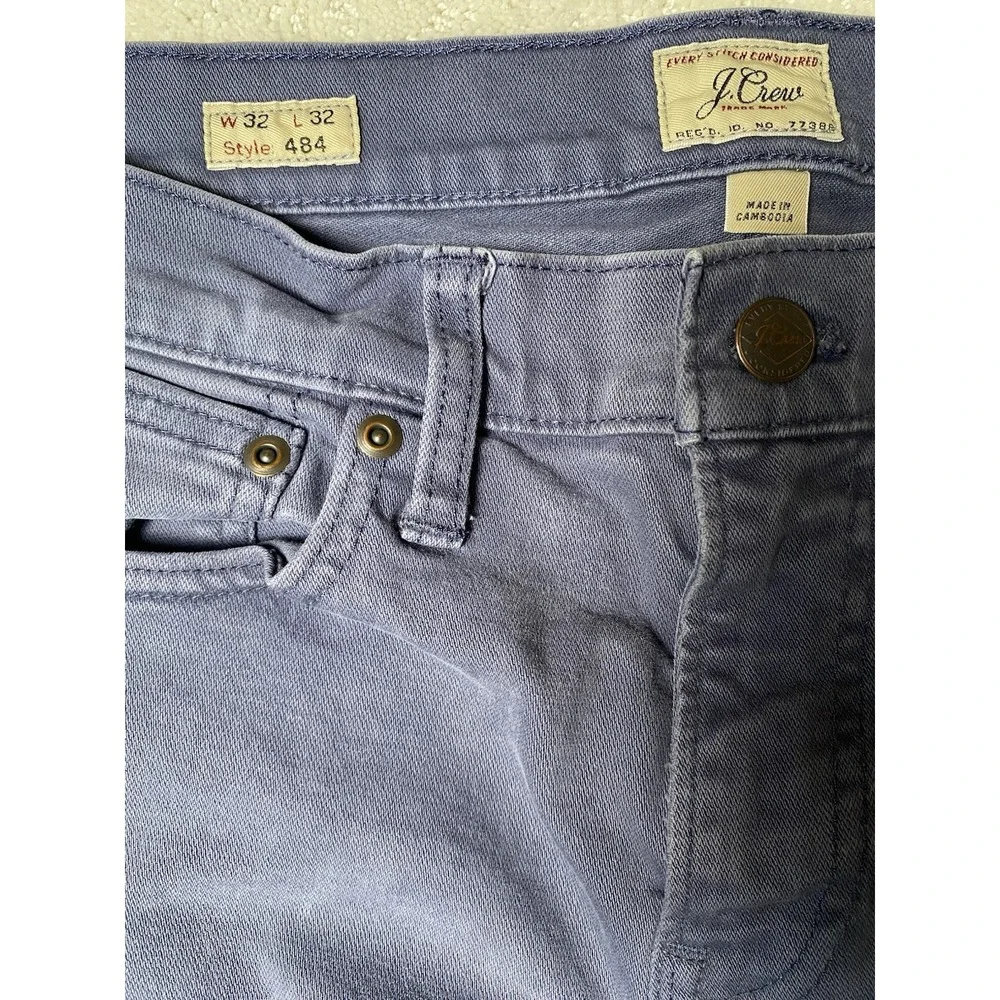 J Crew 484 Slim Lavender Purple Chino Pants Mens Kurabo Japanese Fabric 32x32